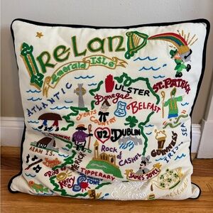 Catstudio Ireland Hand Embroidered Pillow